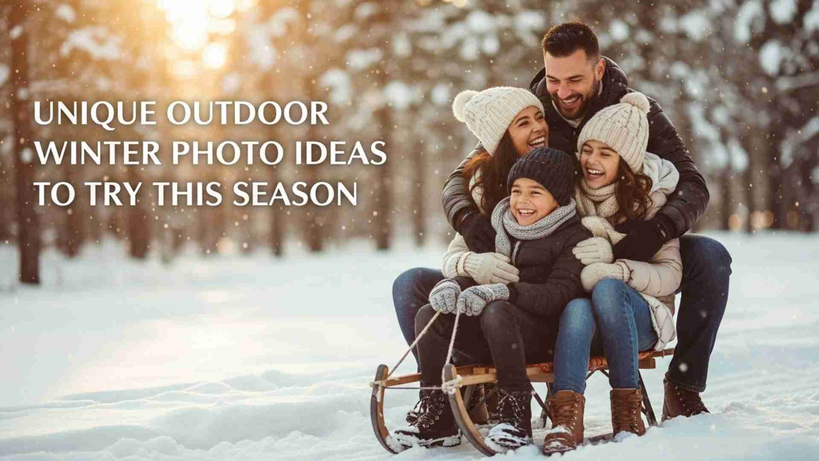 Outdoor Winter Family Photo Ideas