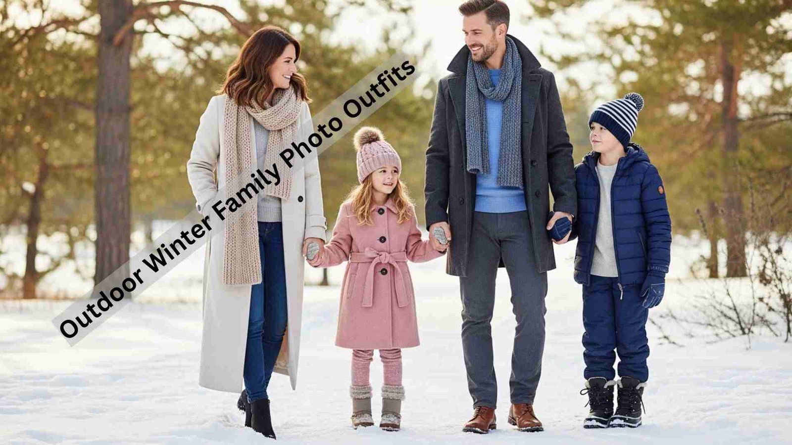 Outdoor Winter Family Photo Outfits