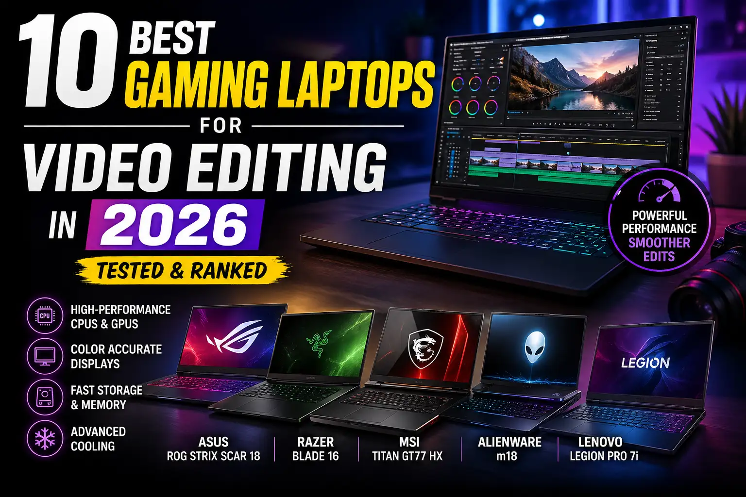 Best Gaming Laptop for Video Editing Image Featured Image