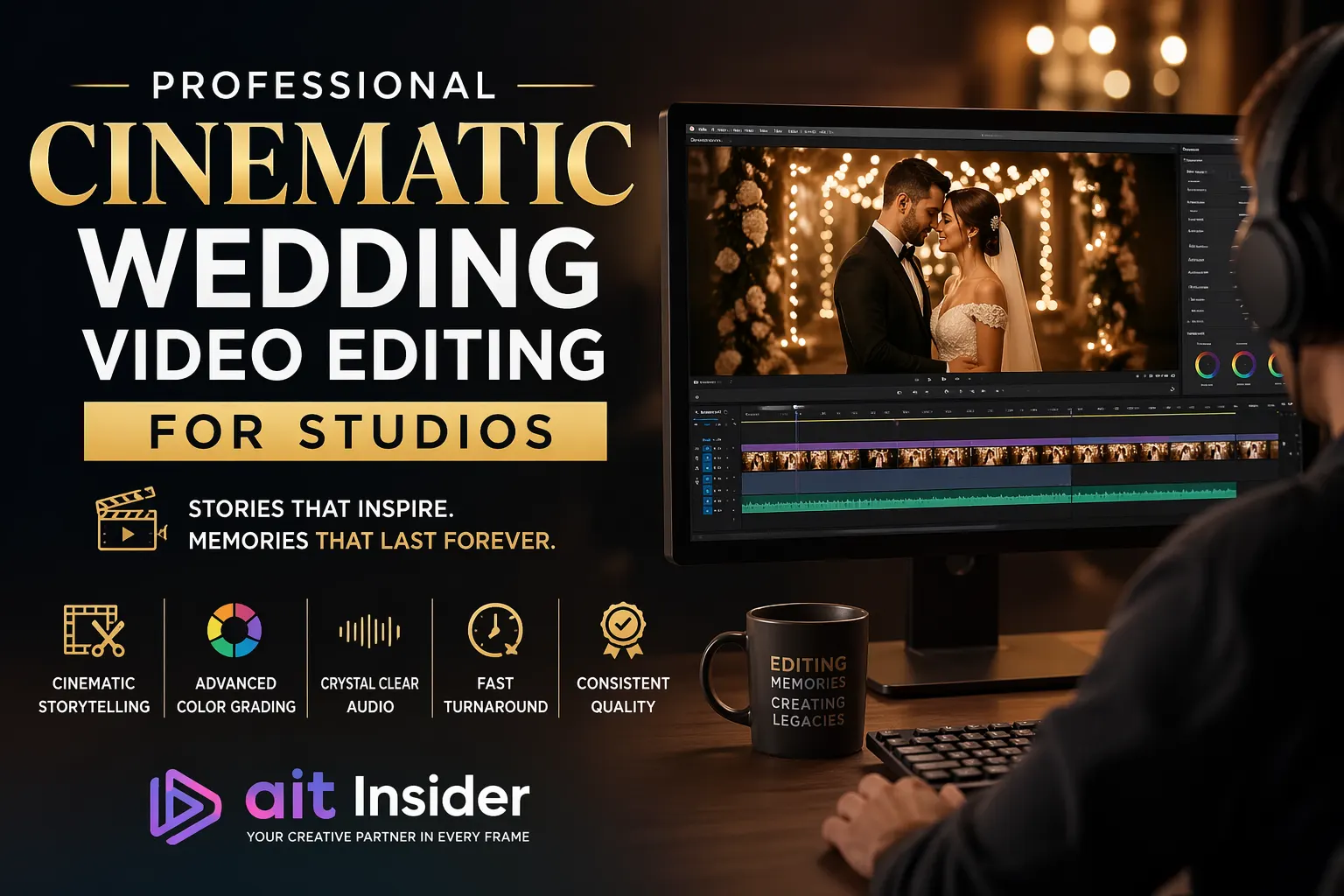 Cinematic Wedding Video Editing Featured Image